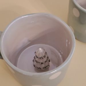 Anthropologie Iridescent Tree Figurine Mugs - S/2